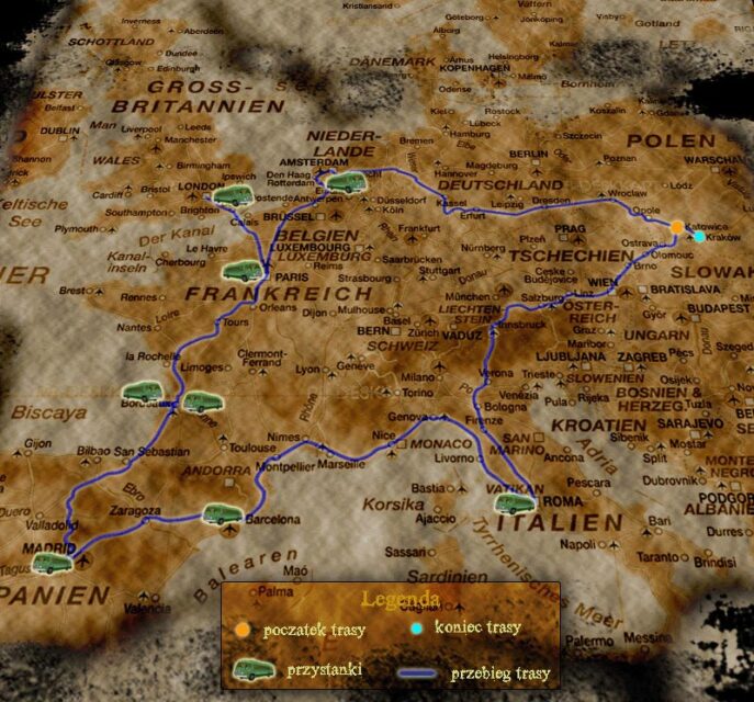 podróż autokarowa po europie